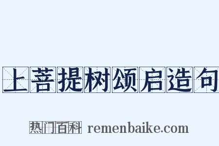 上菩提树颂启造句是什么意思的图片